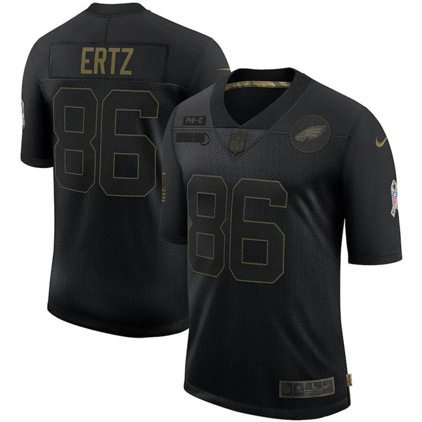 Men's Philadelphia Eagles #86 Zach Ertz Black NFL 2020 Salute To Service Limited Stitched Jersey Men's Philadelphia Eagles #86 Zach Ertz Black NFL 2020 Salute To Service Limited Stitched Jersey